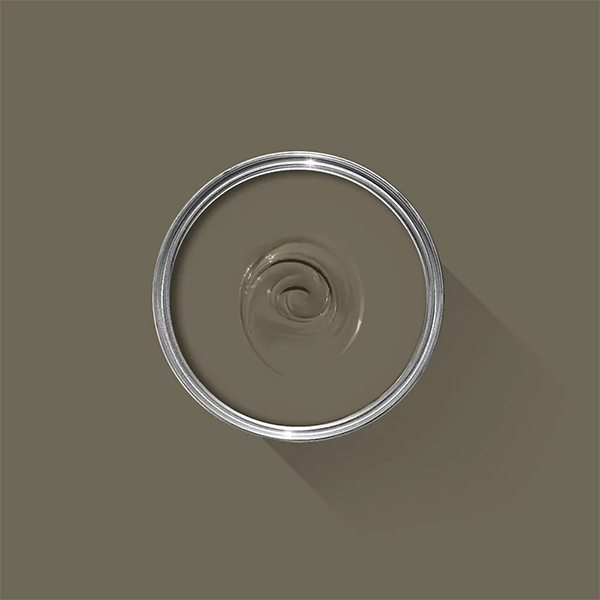 A photo looking down on a Farrow & Ball tin filled with Pantalon