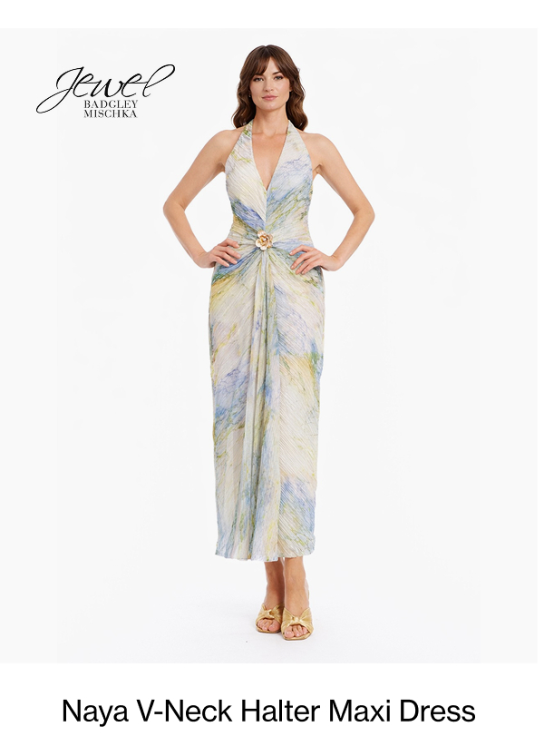 Naya V-Neck Halter Maxi Dress