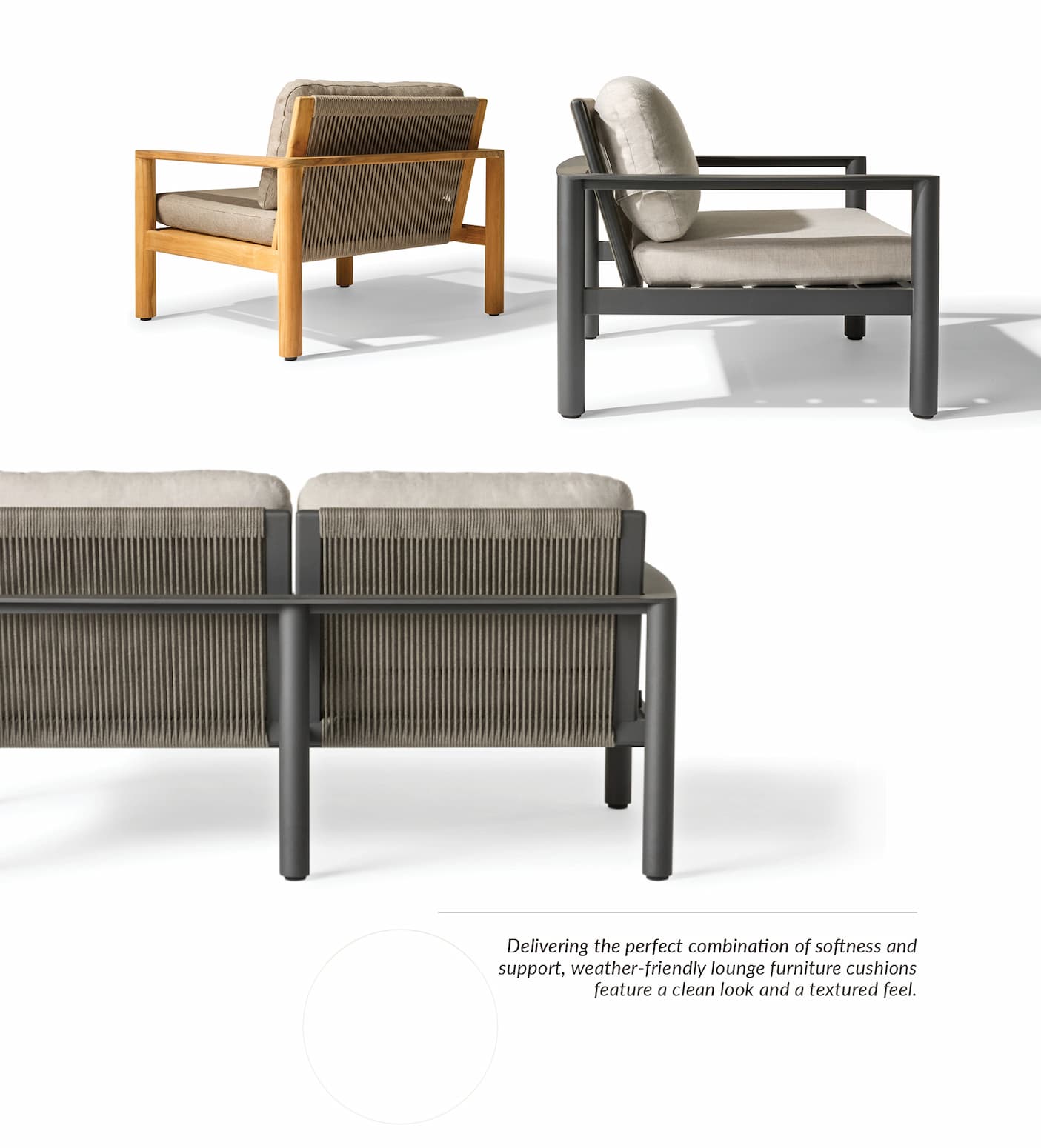 Weather-friendly lounge furniture