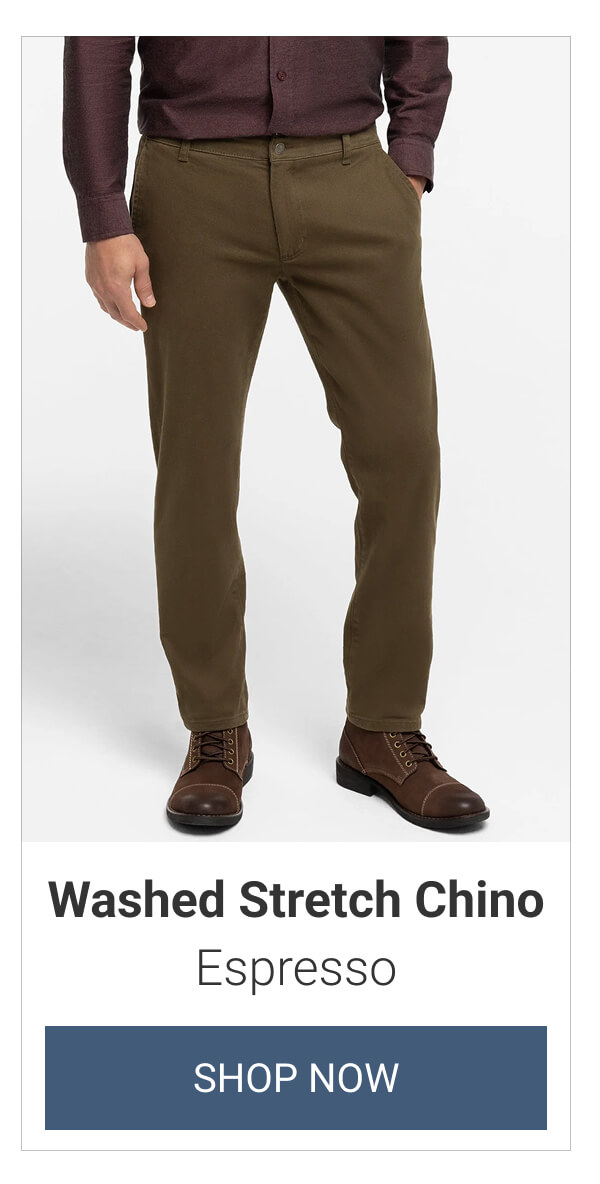 Espresso Washed Stretch Chino