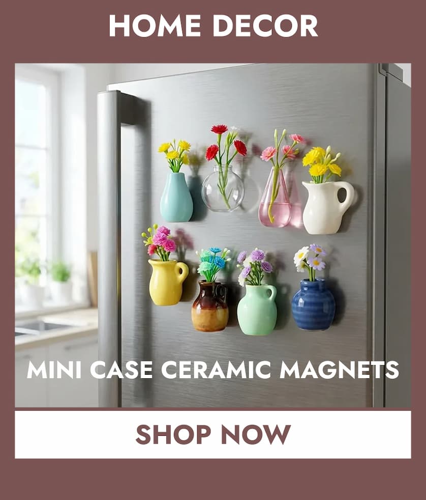 Roselle   Mini   Vase   Ceramic   Magnets