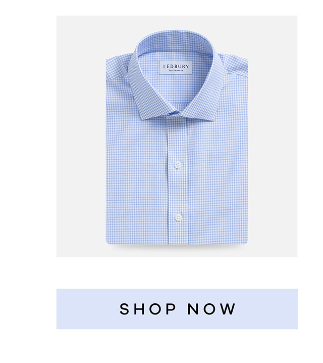The Blue Kent Gingham. SHOP NOW.
