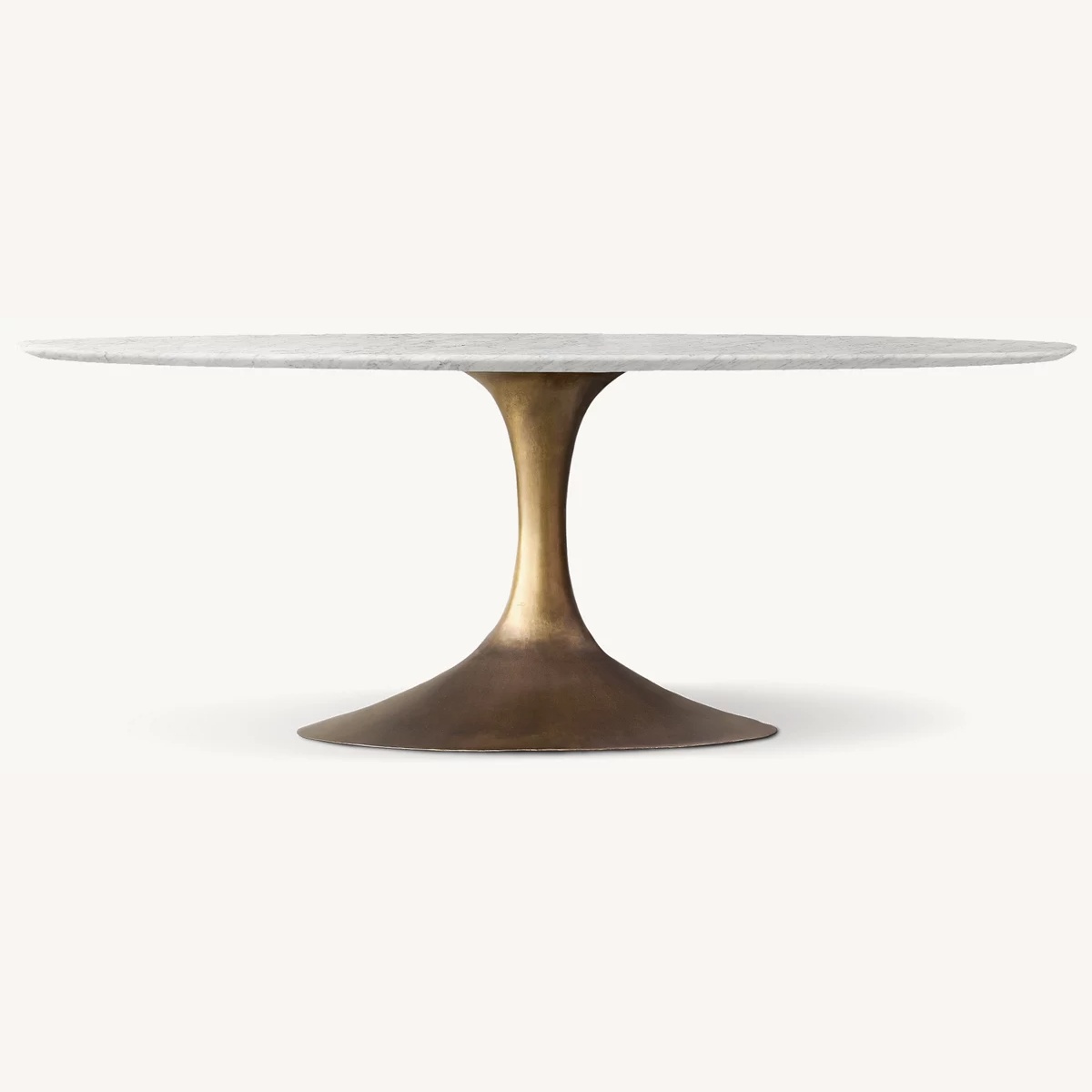 Image of Restoration Hardware Aero Stone Oval Dining Table