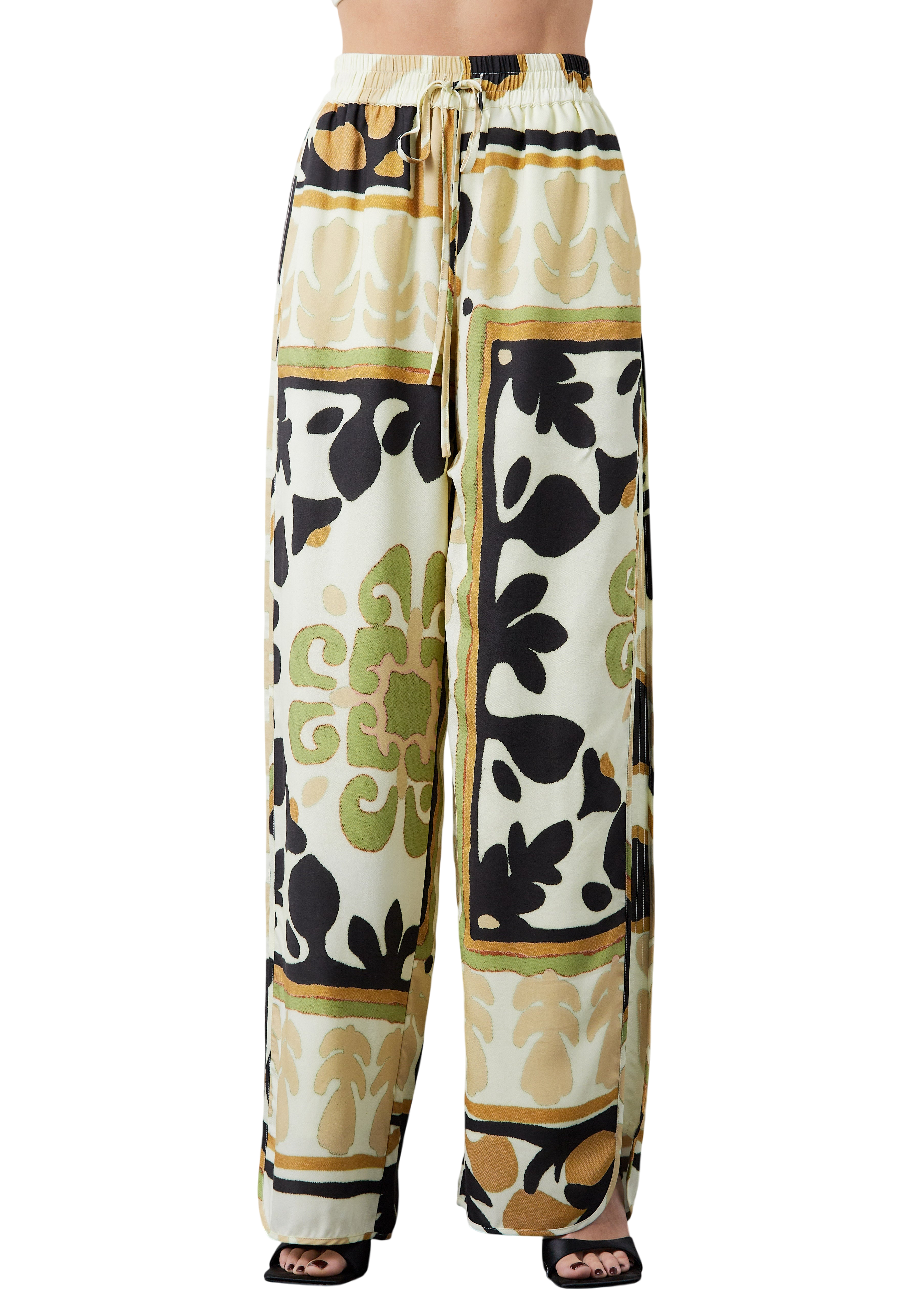 Image of Yuvanna Tapestry Print Drawstring Pants