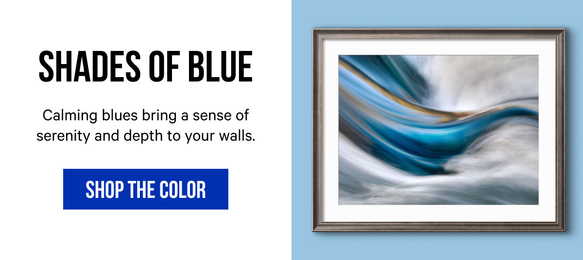 Shades of Blue: Calming blues bring a sense of serenity and depth to your walls.