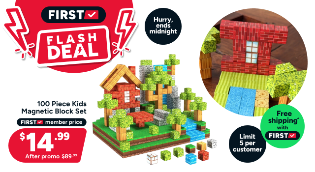 100 Piece Kids Magnetic Block Set