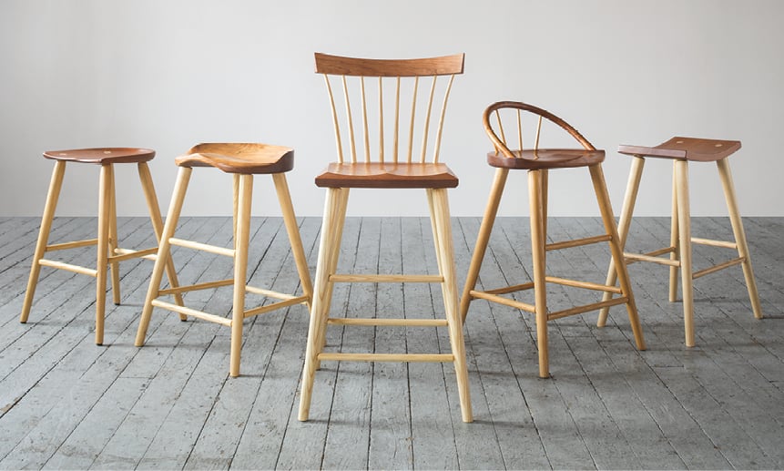 Selection of Thos. Moser stools