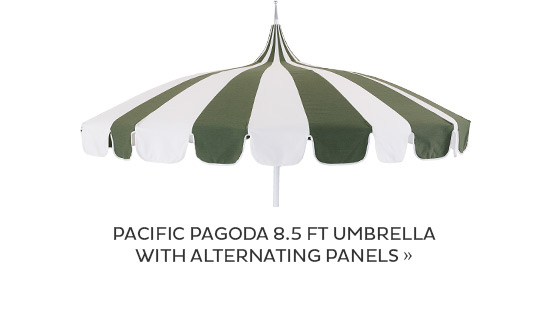 Pacific Pagoda 8.5 ft Umbrella with Alternating Panels