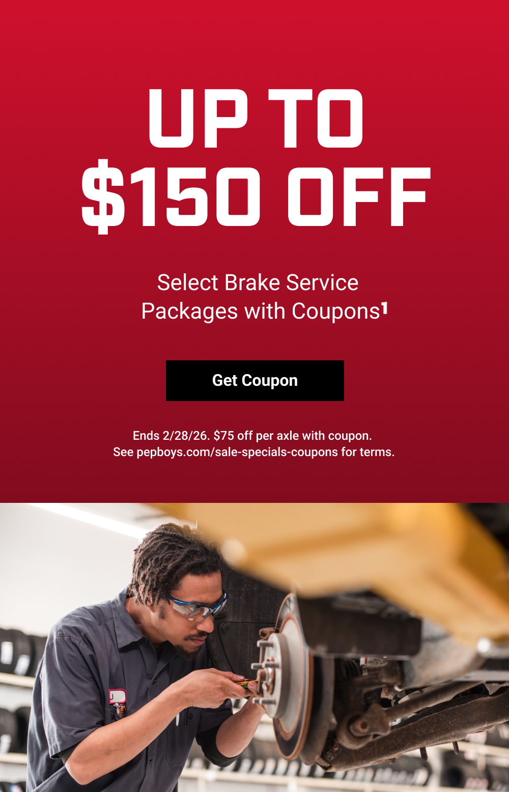 UP TO $150 OFF(1)