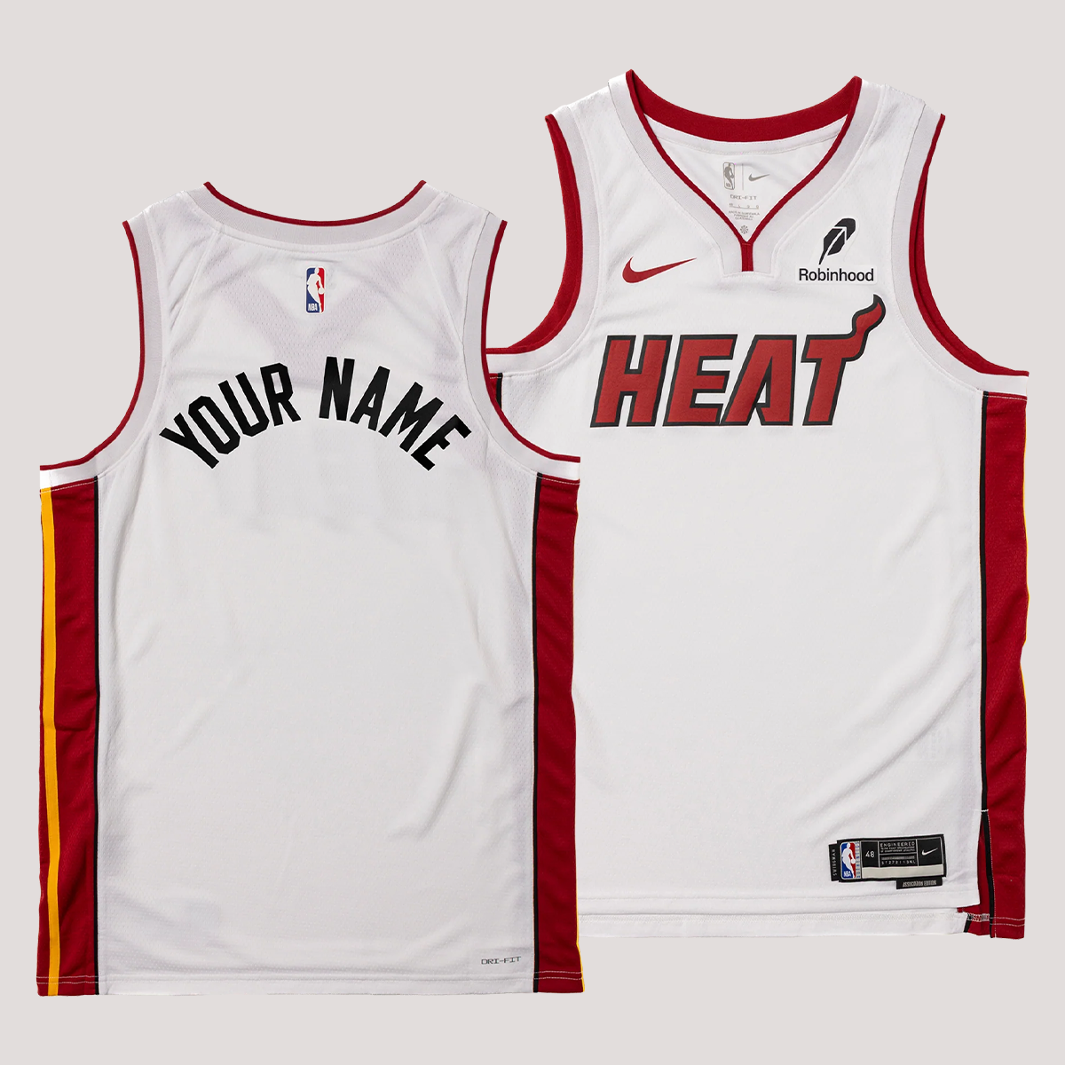 Personalized Nike Miami HEAT Association White Swingman Jersey - Summer Mashup