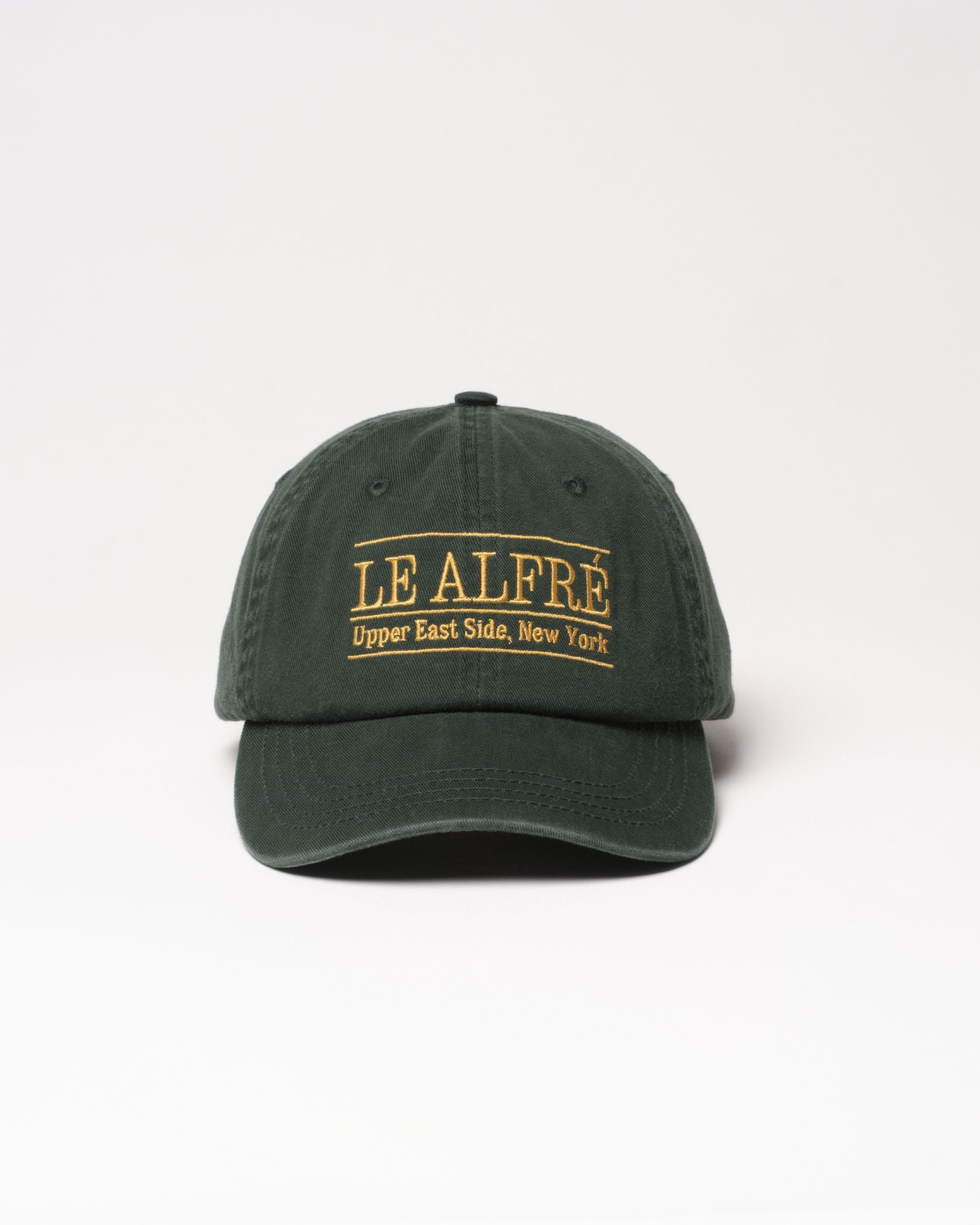 Image of Le Alfré Upper East Side Hunter Green Throwback Cap