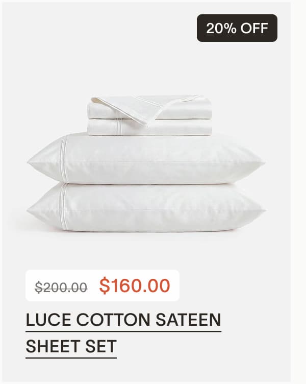 Luce Cotton Sateen Sheet Set