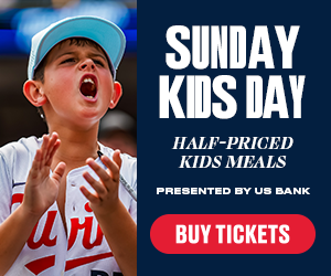 Kids get half-prices meals at Target Field on Sunday July 12. Buy Tickets.