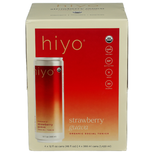 Hiyo Organic Strawberry Guava Functional Seltzer 4 Pack