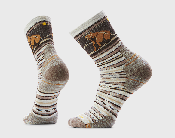 Hike Bear Stripe Mid Crew Socks