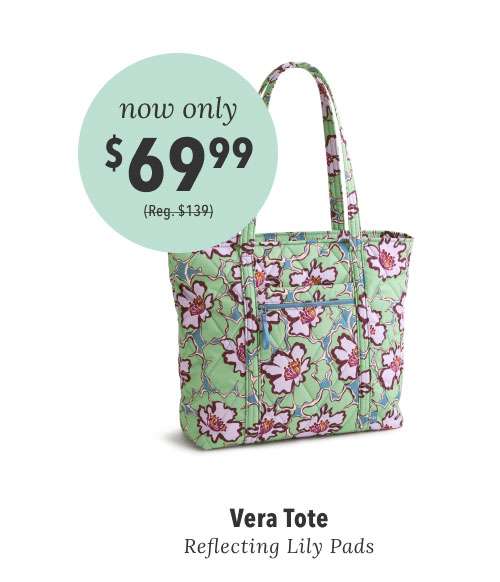 Vera Tote Reflecting Lily Pads