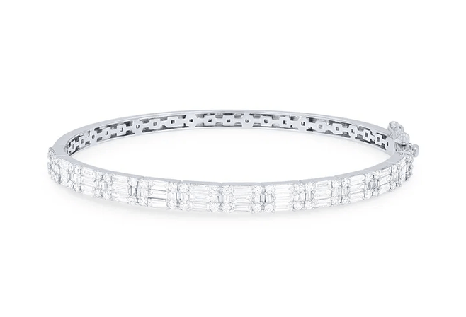 Diamond mosaic bangle