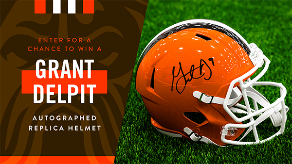 Win a Grant Delpit Signed Helmet