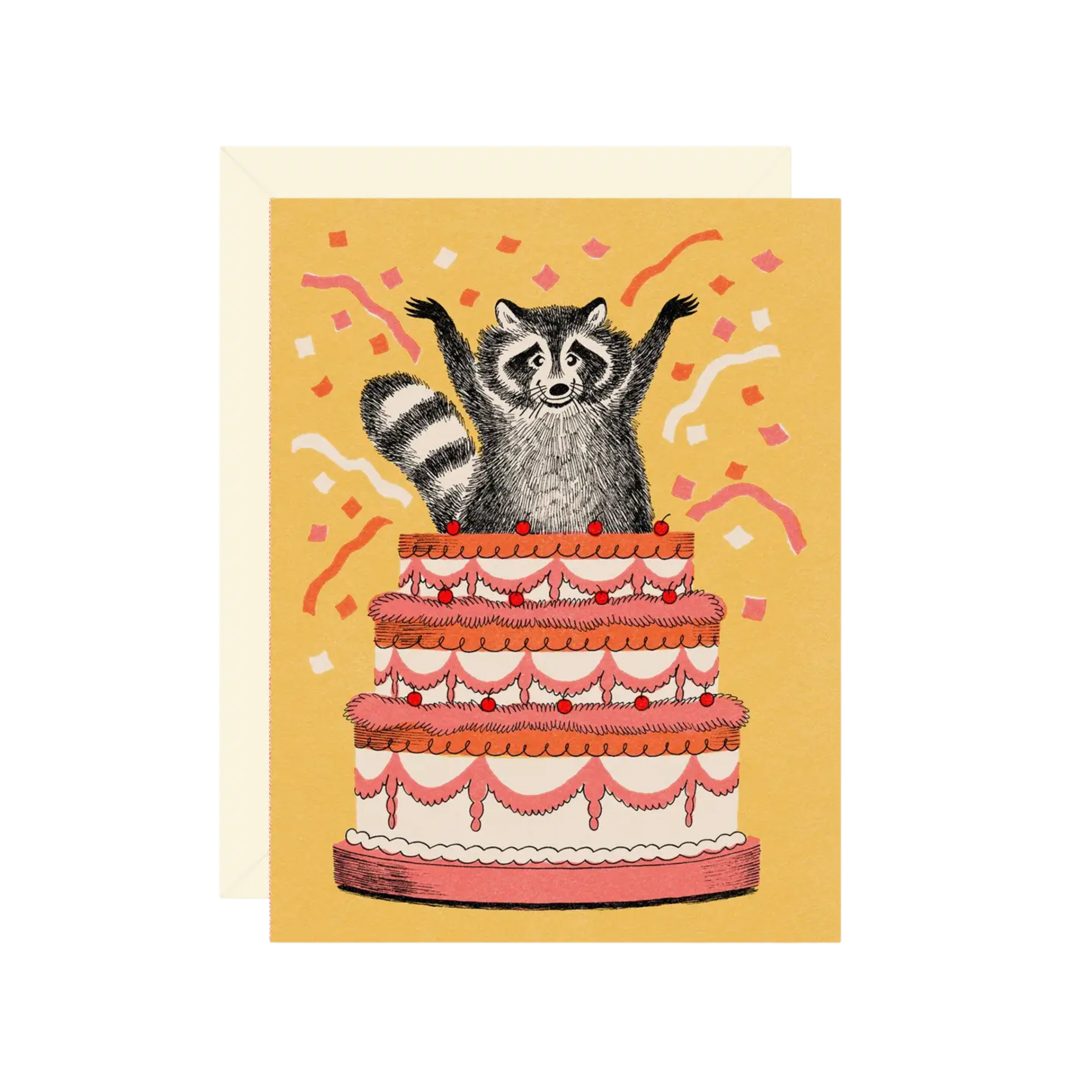 Image of Surprise Raccoon Cake Card