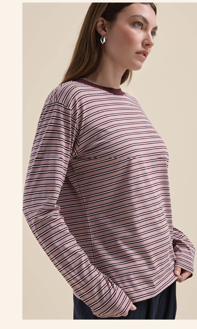 Carmen Long Sleeve Stripe Tee