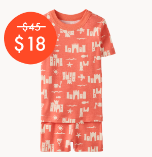 HannaJams™ Pajama Set |  Sand Castles on Sun Fire