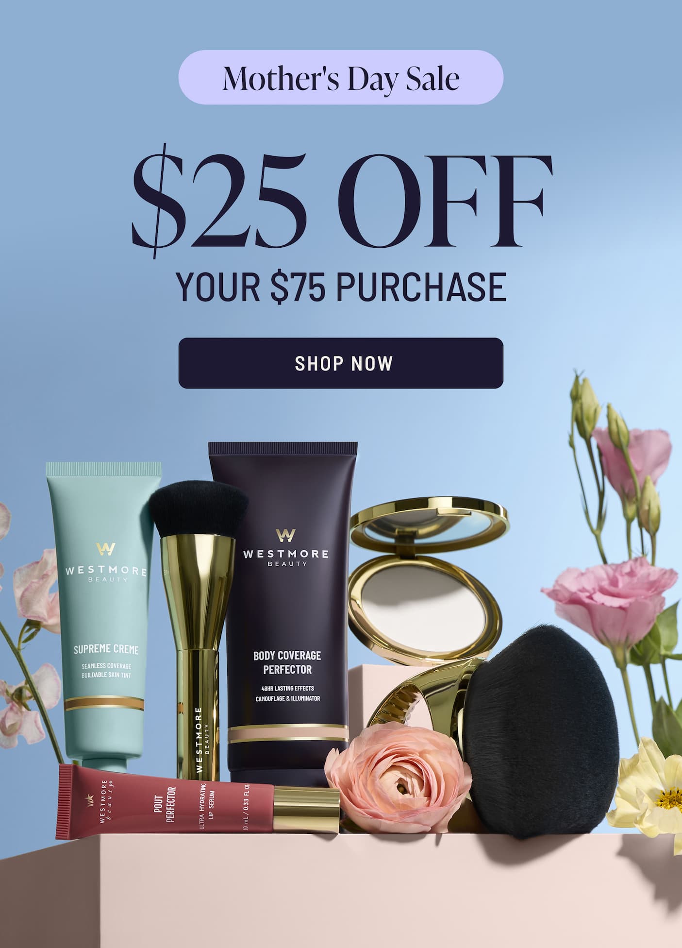 $25 off your $75 order with code mom