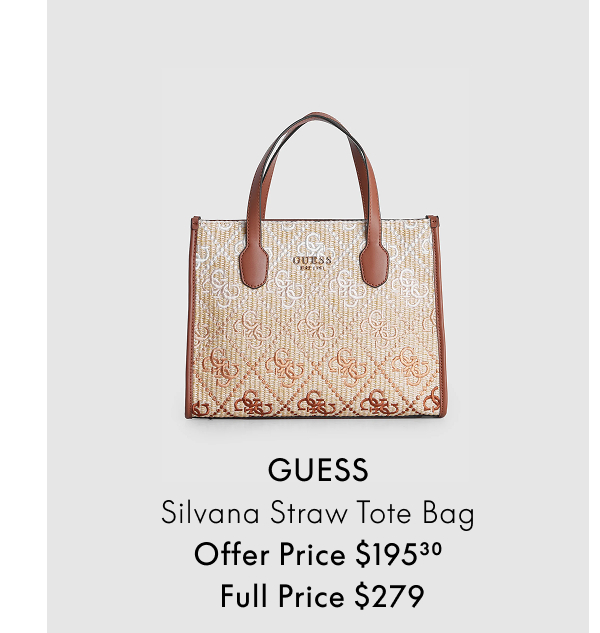 GUESS Silvana Straw Tote Bag