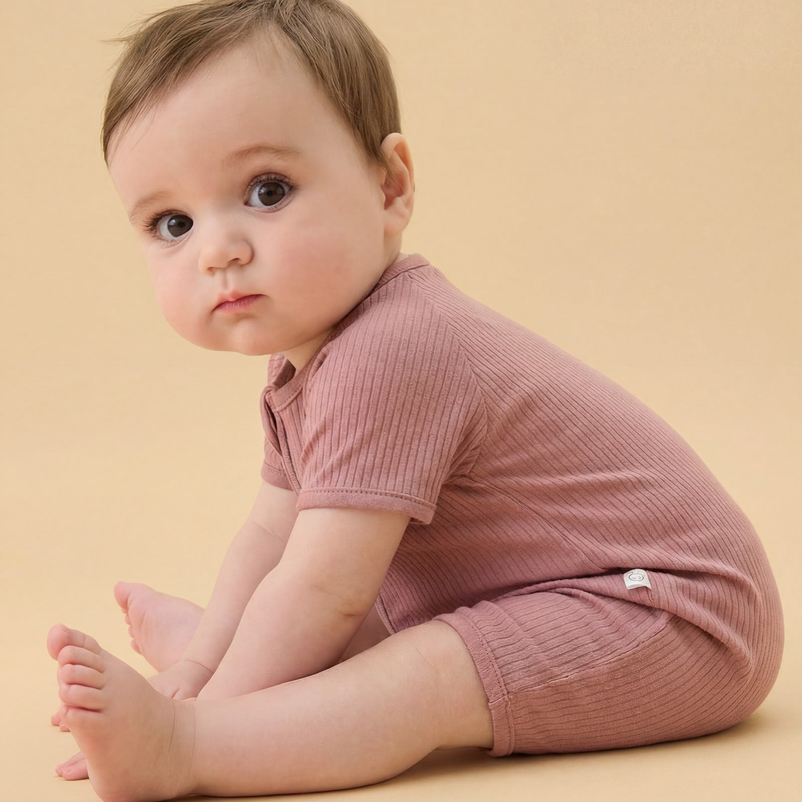 Image of Ribbed Zip Summer Pajamas