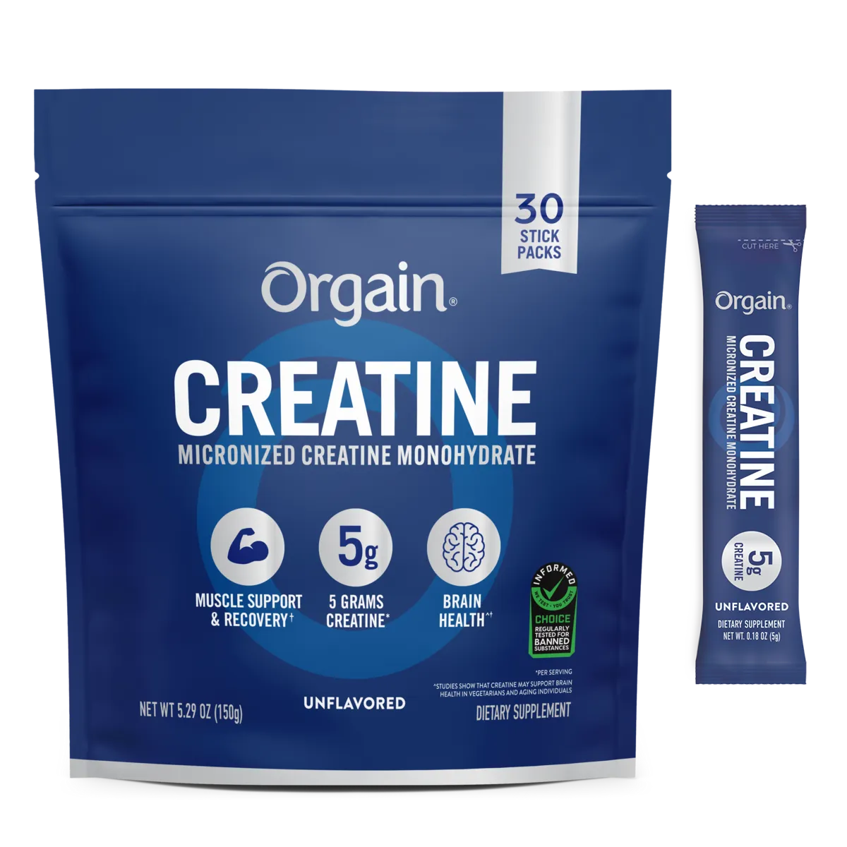 Image of Creatine Powder Single Serve Stick Packs