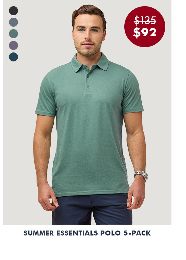 Summer essentials polo 5-pack