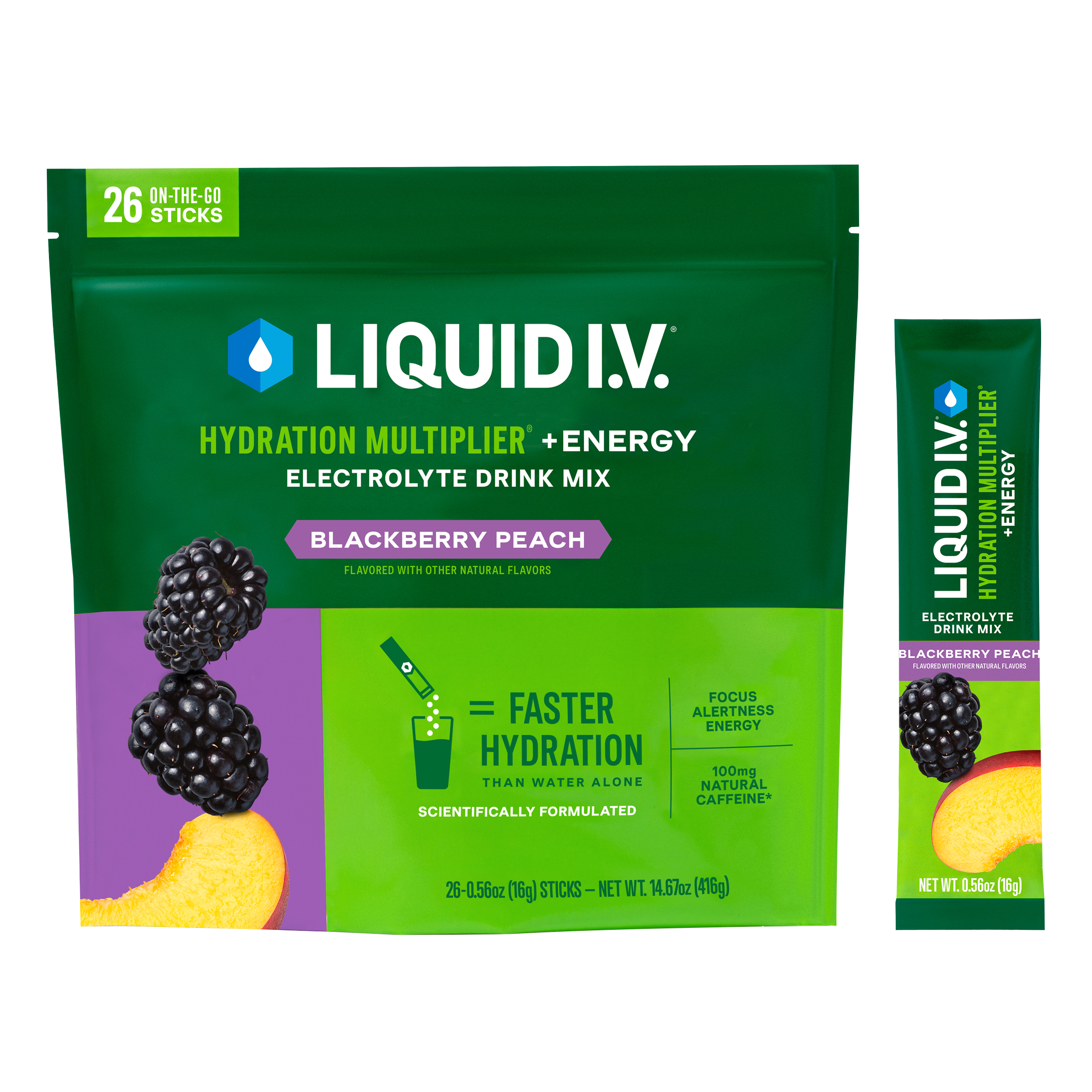 Liquid I.V. Energy Multiplier, Blackberry Peach