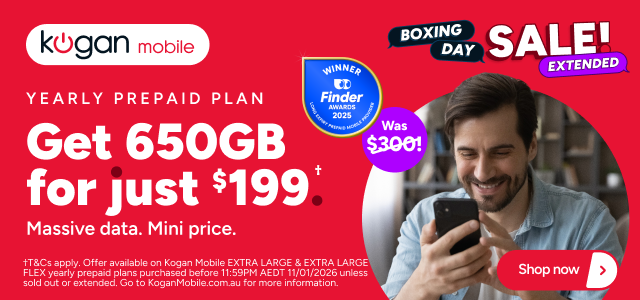 Kogan Mobile Black Friday - 650GB for $199 †