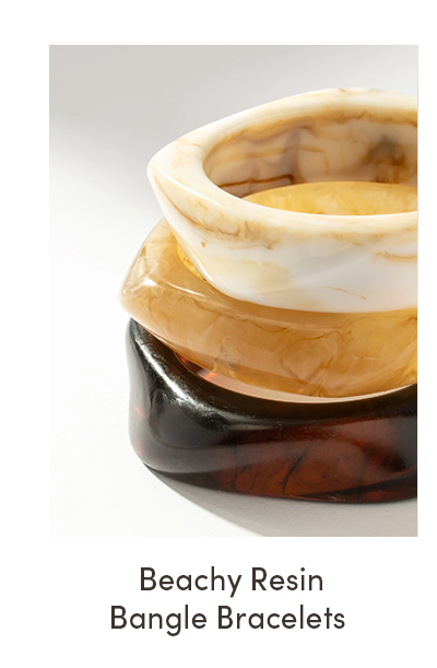 Beachy Resin Bangle Bracelets