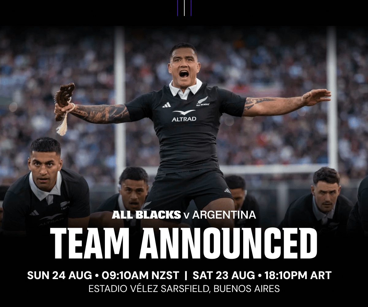 All Blacks players performing haka