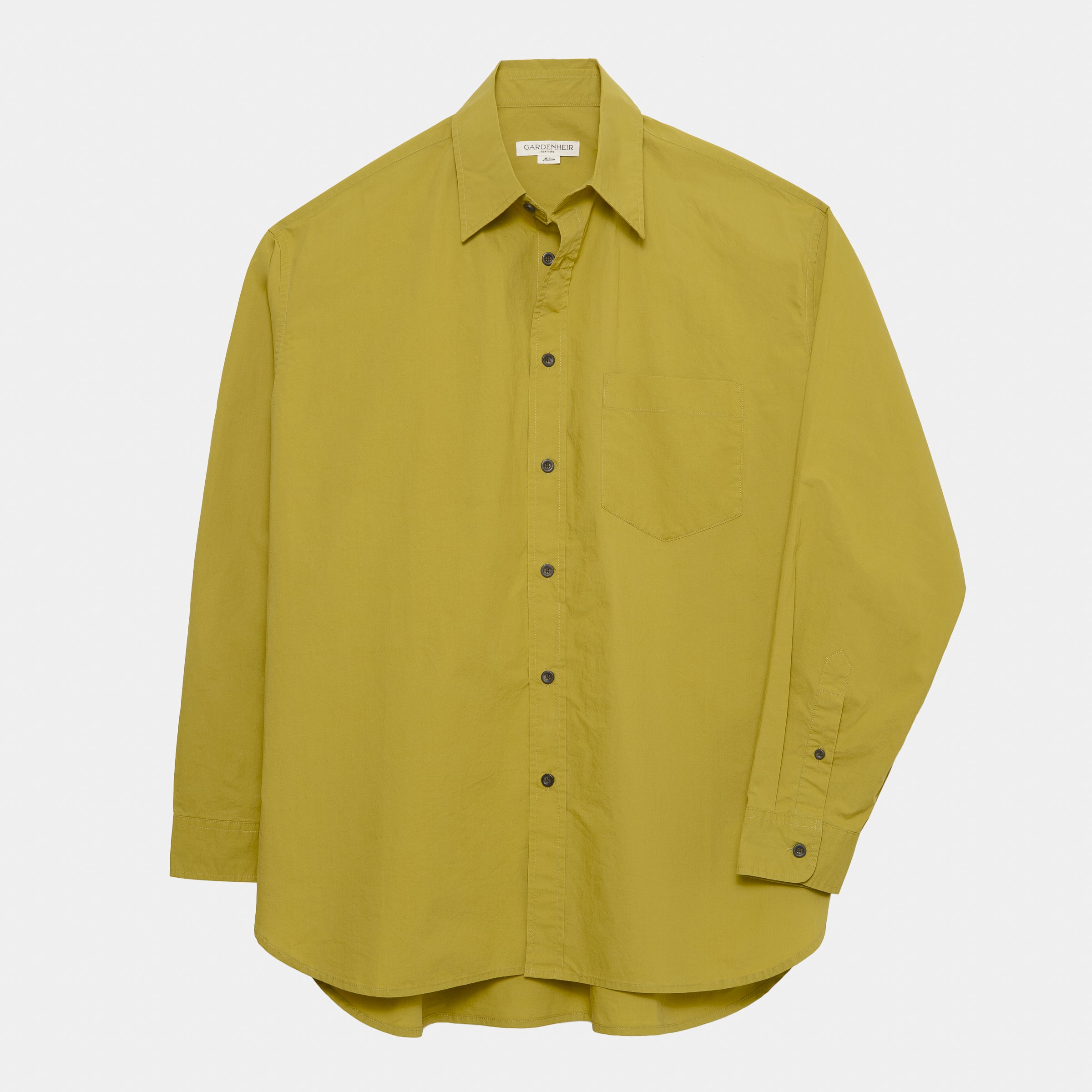 Image of Japanese Typewriter Cotton Gardening Chemise in Chartreuse