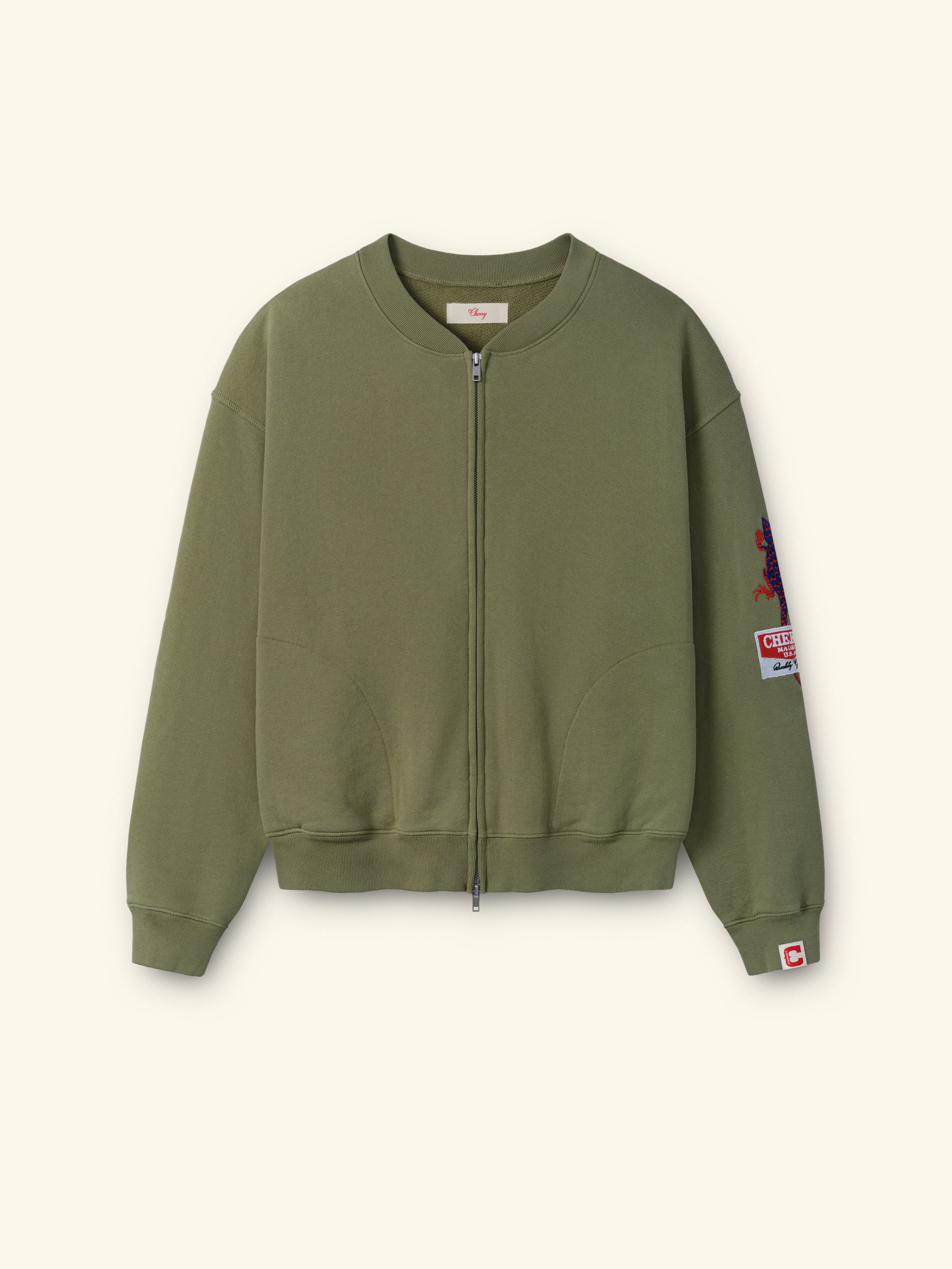 Image of Gecko Zip Up Crew (Cactus)