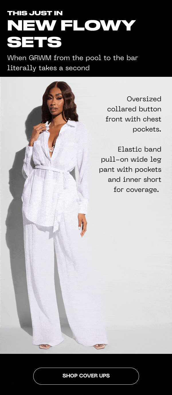 This just in: new flowy sets. When GRWM from the pool to the bar literally takes a second.