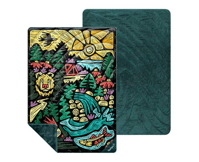 Woosah Print Fleece Puffy Blanket