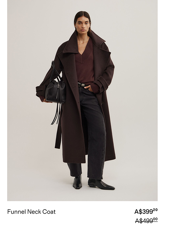 Funnel Neck Coat A$399.20