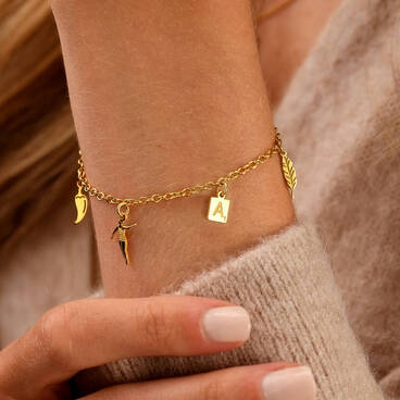 Personalised Dinky Story Five Charm Bracelet