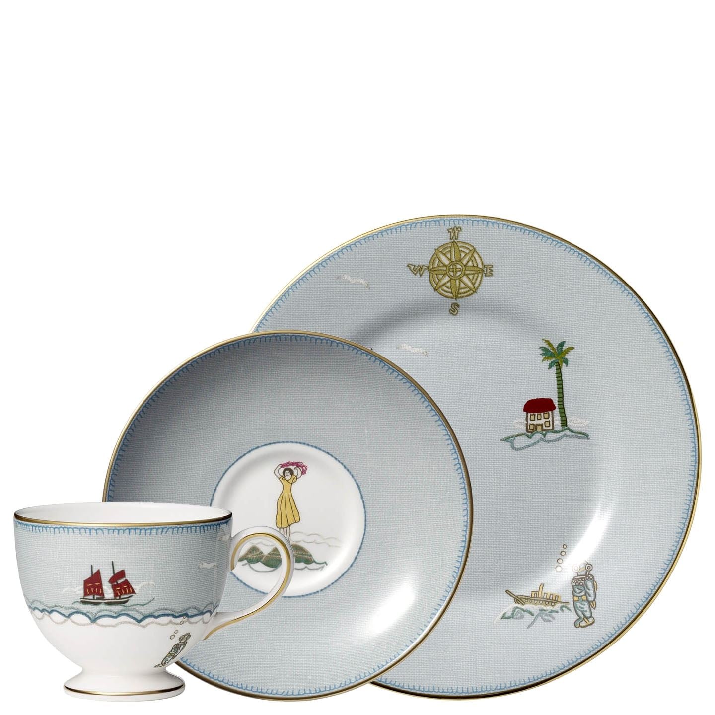 Sailor's Farewell 3-Piece Tea Set