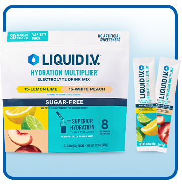 Liquid I.V. Hydration Multiplier, 30 Individual Serving Stick Packs in Resealable Pouch, Sugar Free, Variety Pack