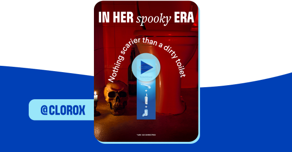 In Her Spooky Era! Nothing is scarier than a dirty toilet. Follow us on Instagram @Clorox