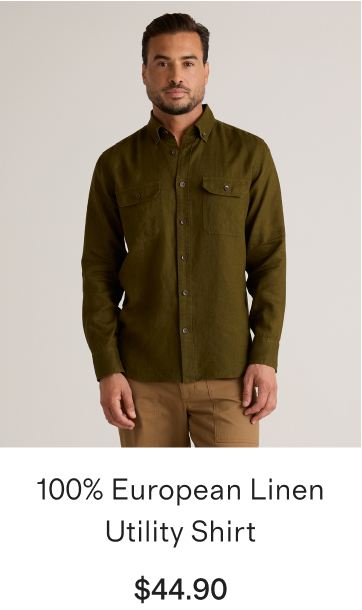 100% European Linen Utility Shirt