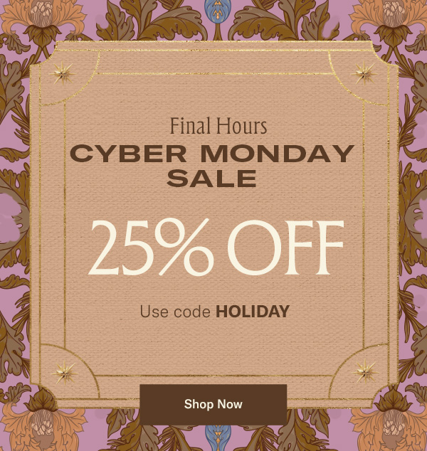 Cyber Monday Sale 25% Off