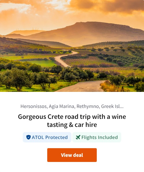 Gorgeous Crete road trip with a wine tasting &amp; car hire
