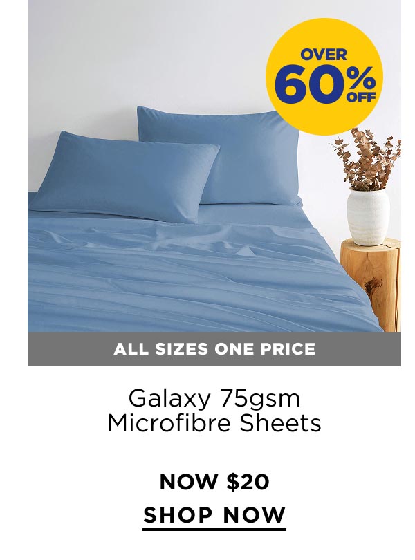 Galaxy 75gsm Microfibre Sheets