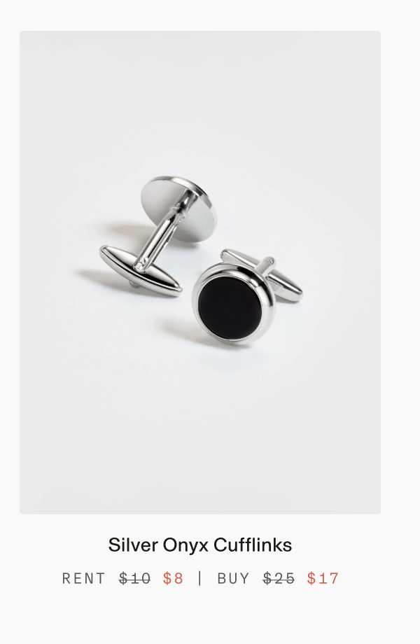 Silver Onyx Cufflinks