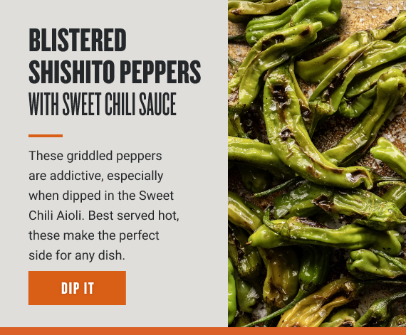 Blistered Shishito Peppers with Sweet Chili Sauce 