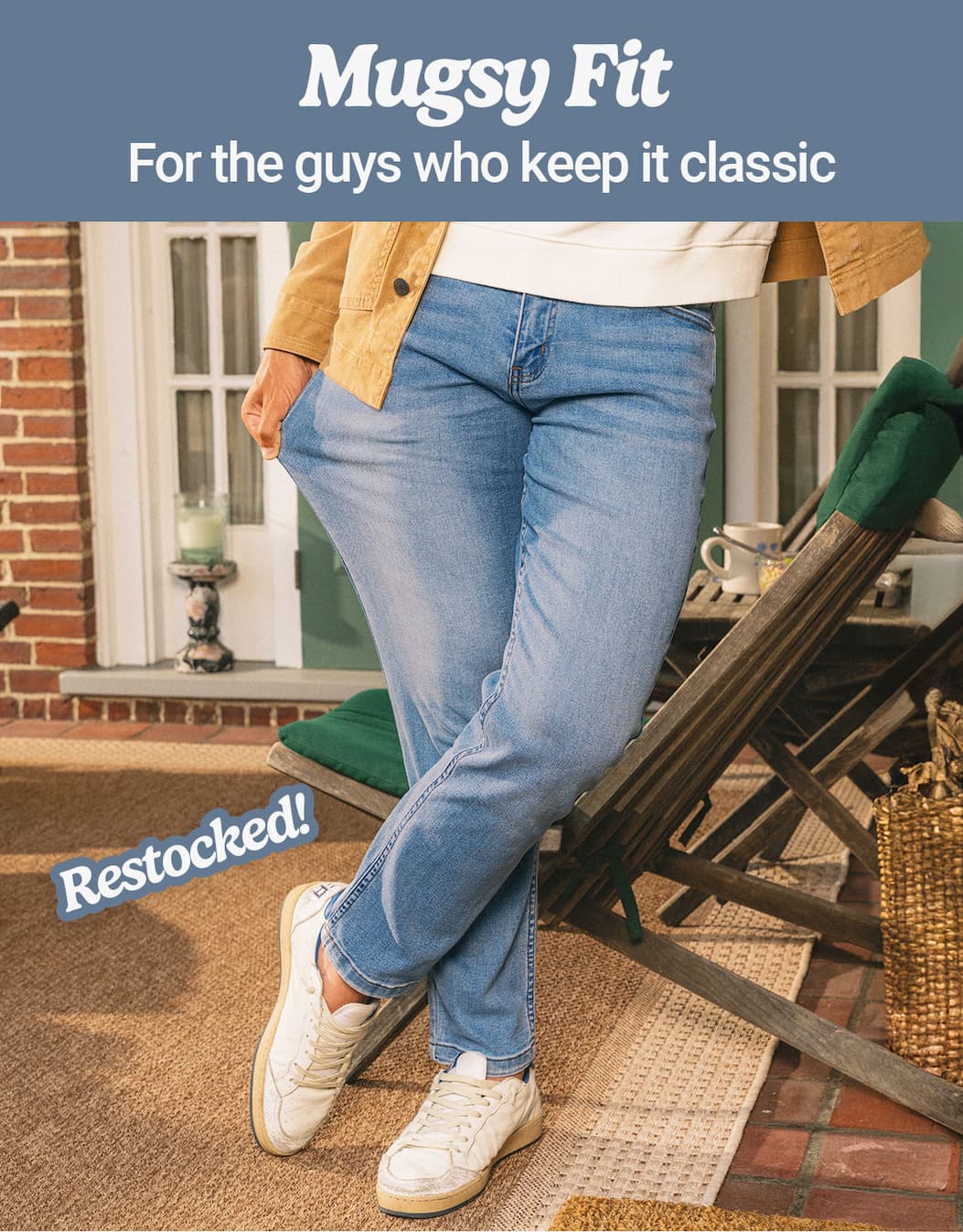 Mugsy Fit for the guys who keep it classic [IMG OF MAN IN DAYTONAS]